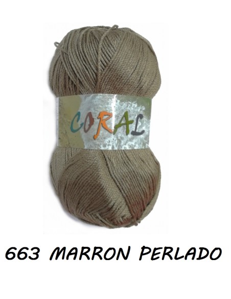 HILO CORAL 633 MARRON PERLADO