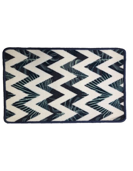 ALFOMBRA NEW WAVE BOTANICO AZUL 80X150CM