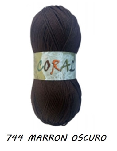 HILO CORAL 744 MARRON OSCURO
