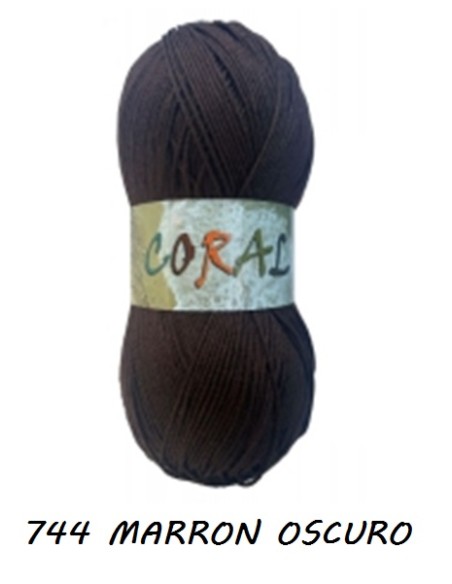 HILO CORAL 744 MARRON OSCURO