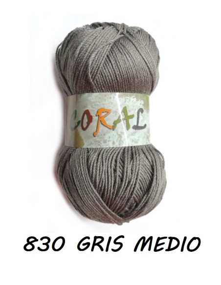 HILO CORAL 830 GRIS MEDIO