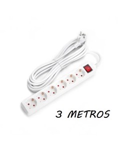 REGLETA ALEMANA 6 VIAS 3M CON INTERRUPTOR