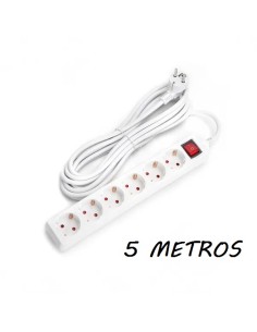 REGLETA ALEMANA 6 VIAS 5M CON INTERRUPTOR