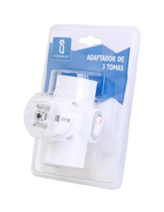 ADAPTADOR 3 ENCHUFES ALEMANES 16A 250V 2P+E CIRCULAR