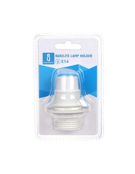 PORTALAMPARAS E14 BLANCO PLASTICO CON TERMINAL DE ROSCA
