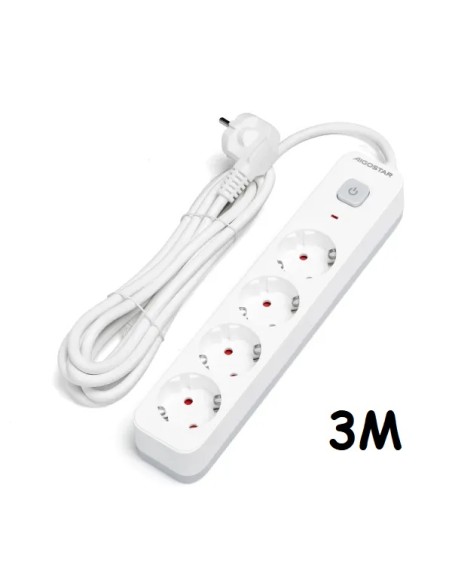 REGLETA 4 VIAS 3M CON INTERRUPTOR