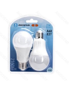 BOMBILLA 2UN 21W E27 6500K LED