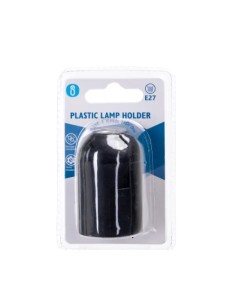 PORTALAMPARAS E27 PLASTICO NEGRO