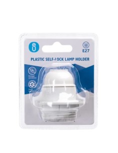 PORTALAMPARAS E27 BLANCO PLASTICO CON TERMINAL DE ROSCA