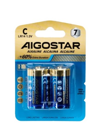 PILA ALCALINA LR14 (C) 1,5 V 2 UDS.