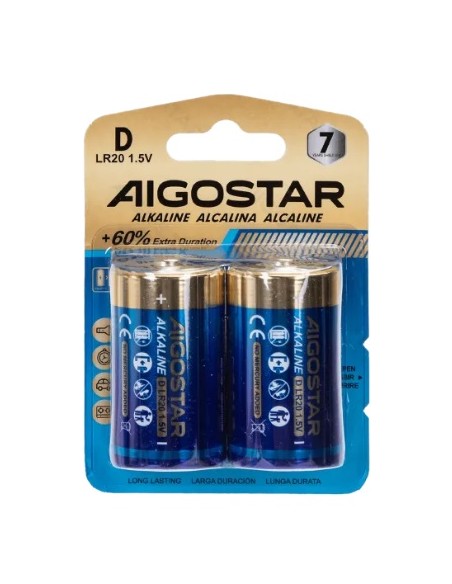 PILA ALCALINA LR20 (D) 1,5 V 2 UDS.