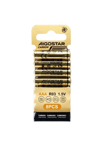 PILA DE CARBONO-ZINC R03(AAA) 1,5 V 8 UDS.