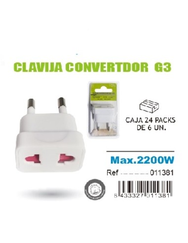 CLAVIJA 11P CONVERTIDOR G3 10A