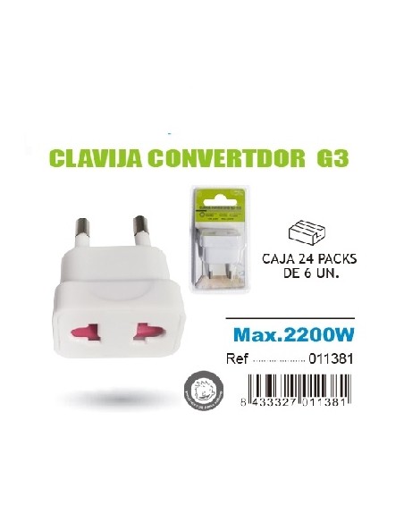 CLAVIJA 11P CONVERTIDOR G3 10A