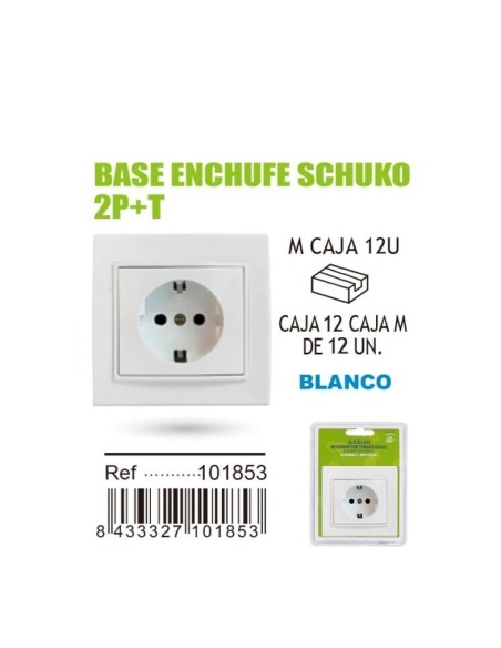 BASE ENCHUFE CON PROTRECTOR DE NIÑOS 2P+T