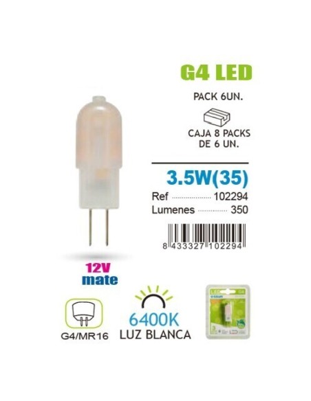 BOMBILLA 3.5W 6400K G4 CLASSIC MATE