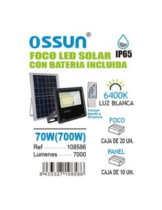 LAMPARA 70W 6400K PANEL 6V 15W BAT. 15AH 3,2V CO