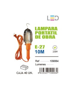 LAMPARA 230V E27 PORTATIL DE OBRA