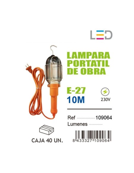 LAMPARA 230V E27 PORTATIL DE OBRA