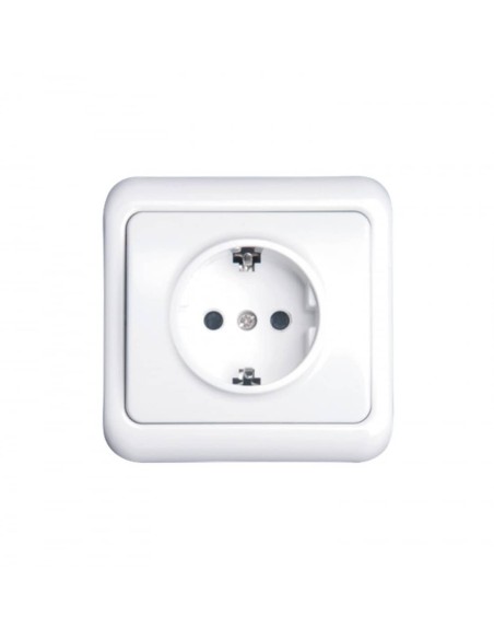 ENCHUFE 1 VIA EN SUPERFICIE BLANCO