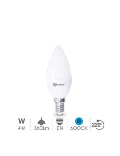 BOMBILLA 4W E14 6000K LED VELA