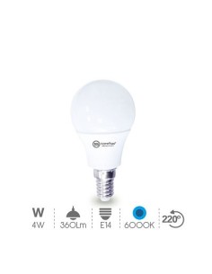BOMBILLA 4W E14 6000K LED ESFERICA