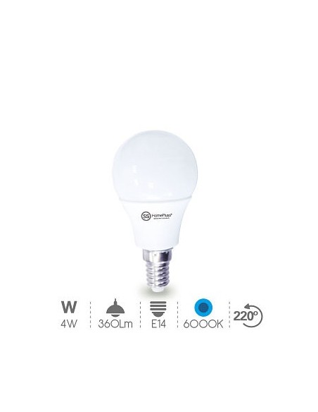 BOMBILLA 4W E14 6000K LED ESFERICA