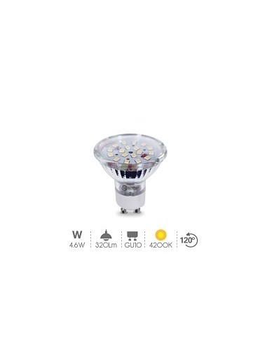 BOMBILLA  6W GU10 4200K 18LED DICORICA
