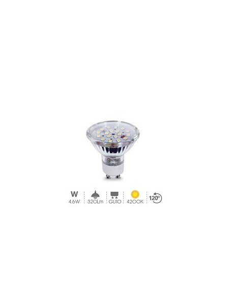 BOMBILLA  6W GU10 4200K 18LED DICORICA
