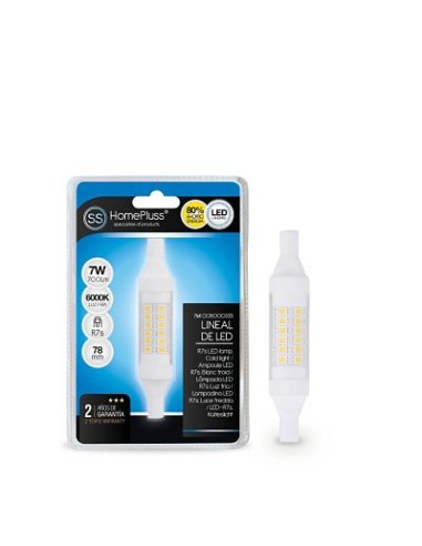 BOMBILLA 7W R7S 6000K 78MM LED LINEAL