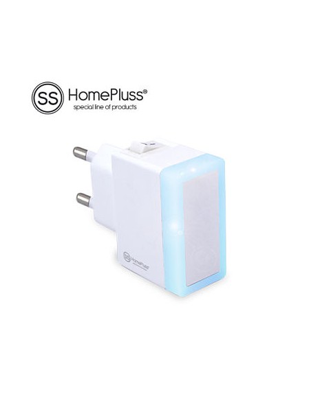 LAMPARA NOCHE 0.4W + INTERRUPTOR  LUZ AZUL