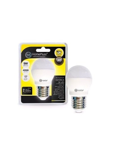BOMBILLA 9W E27 4200K LED ESFERICA