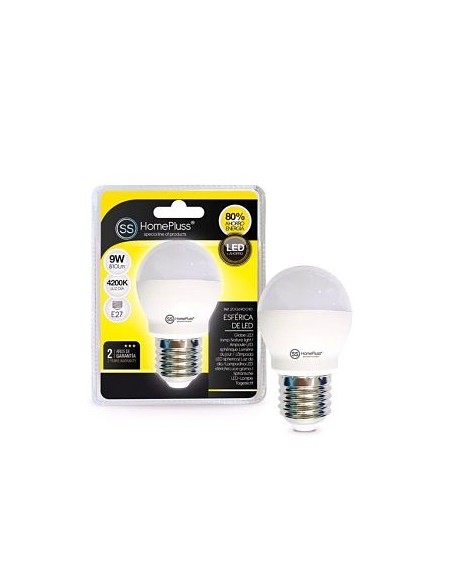 BOMBILLA 9W E27 4200K LED ESFERICA