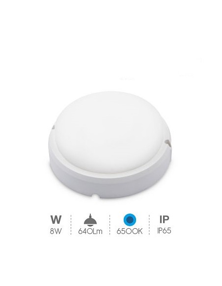APLIQUE  8W 6500K REDONDO LED