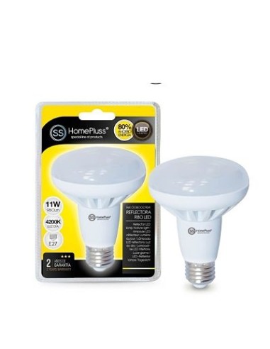 BOMBILLA 11W E27 4200K R80 REFLECTORA