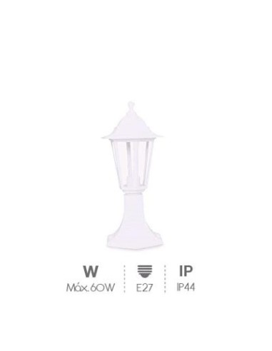 FAROL E27 IP44 BLANCO JARDIN GARDENO SOBREMURO