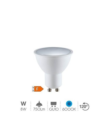 BOMBILLA 8W GU10 6000K DICROICA