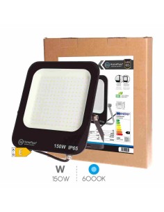 PROYECTOR 150W 6500K IP65 NEGRO ALUMINIO VERTICAL LED