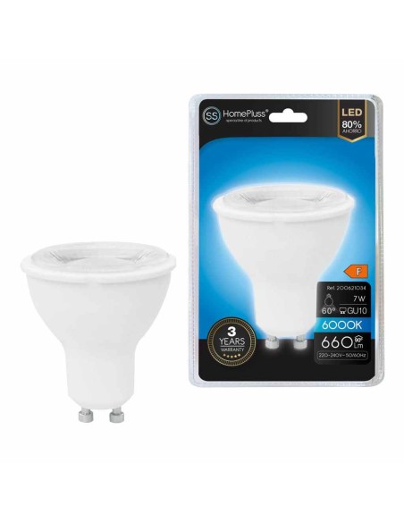 BOMBILLA 7W GU10 6000K LED DICROICA