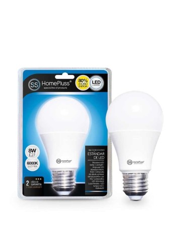 BOMBILLA 8W E27 6000K LED ESFERICA