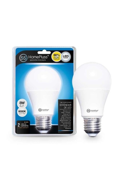 BOMBILLA 8W E27 6000K LED ESFERICA