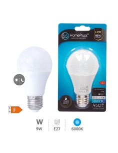 BOMBILLA 9W E27 6000K CON SENSOR LED ESFERICA