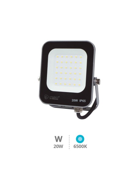 PROYECTOR 20W 6500K IP65 NEGRO ALUMINIO VERTICAL TANDUR