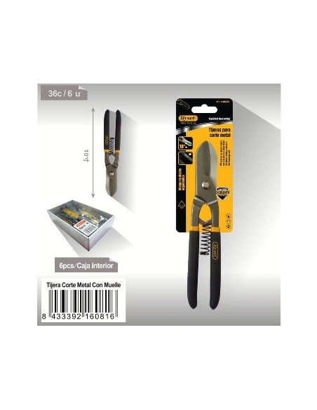 TIJERA 10" CORTE METAL CON MUELLE