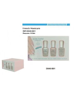 KIT LACA DE UÑAS MANICURA FRANCESA 5/U 240/U