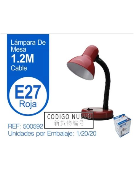 FLEXO E27 MESA ROJA