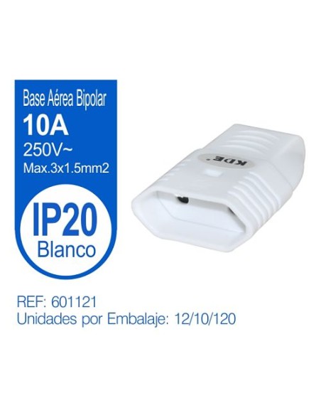 ENCHUFE HEMBRA 10A BLANCO