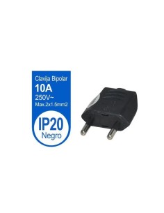 ENCHUFE MACHO 10A NEGRO