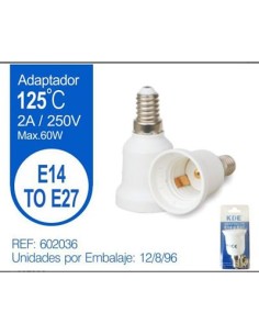 PORTALAMPARA E14 A E27 60W