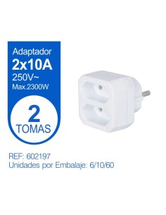 ADAPTADOR 2 VIAS 10A